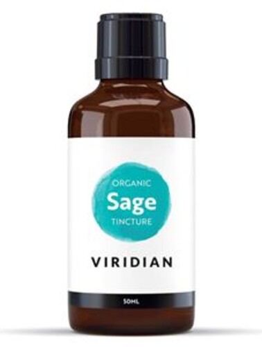 Sage Tincture 50ml Organic (Šalvěj lékařská Bio tinktura)