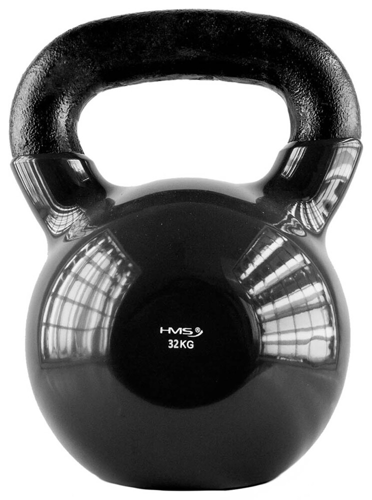 Kettlebell pokrytý vinylom KNV32 32 kg, čierny
