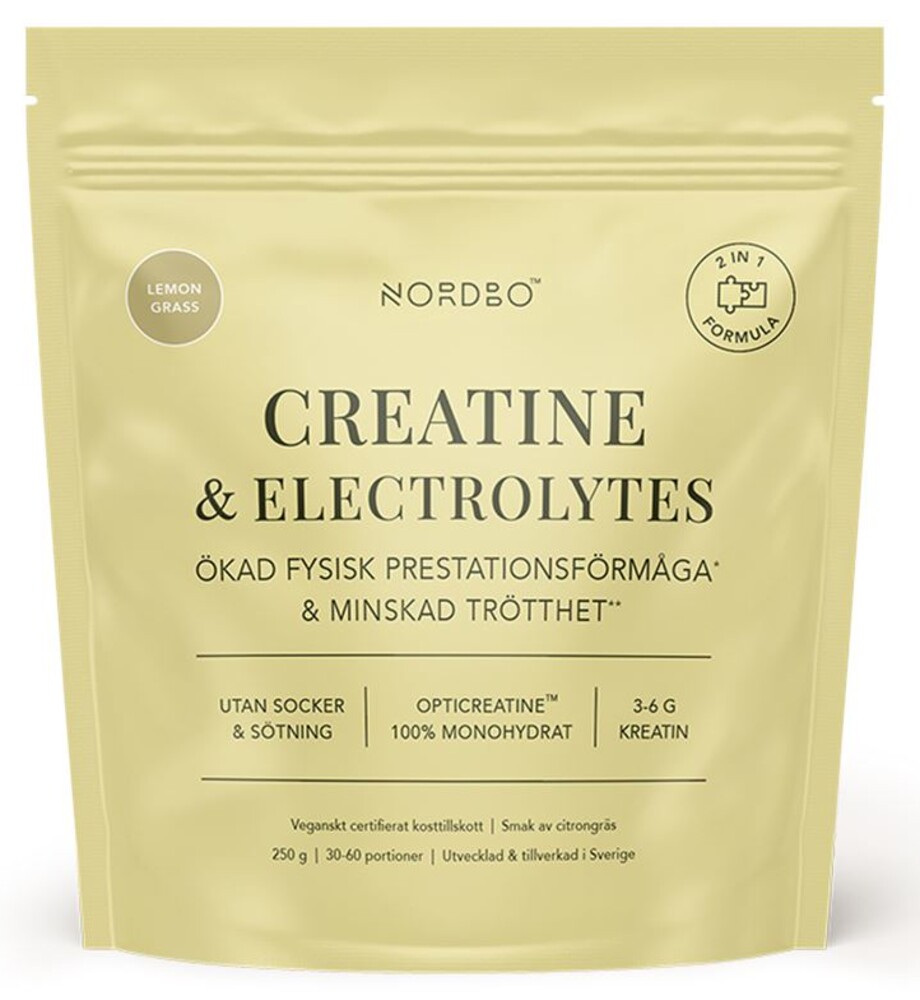 Creatine and Electrolytes 250g lemon grass