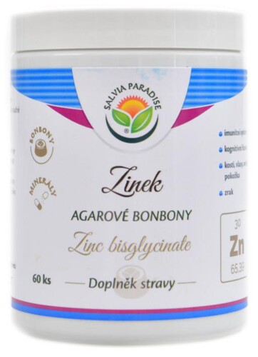 Zinek agarové bonbony 60 ks zinc bisglycinate