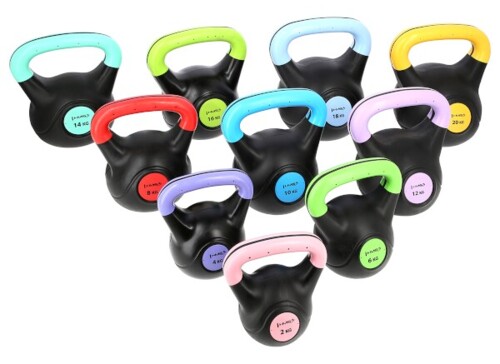 Plastový kettlebell KPC 4 kg fialový