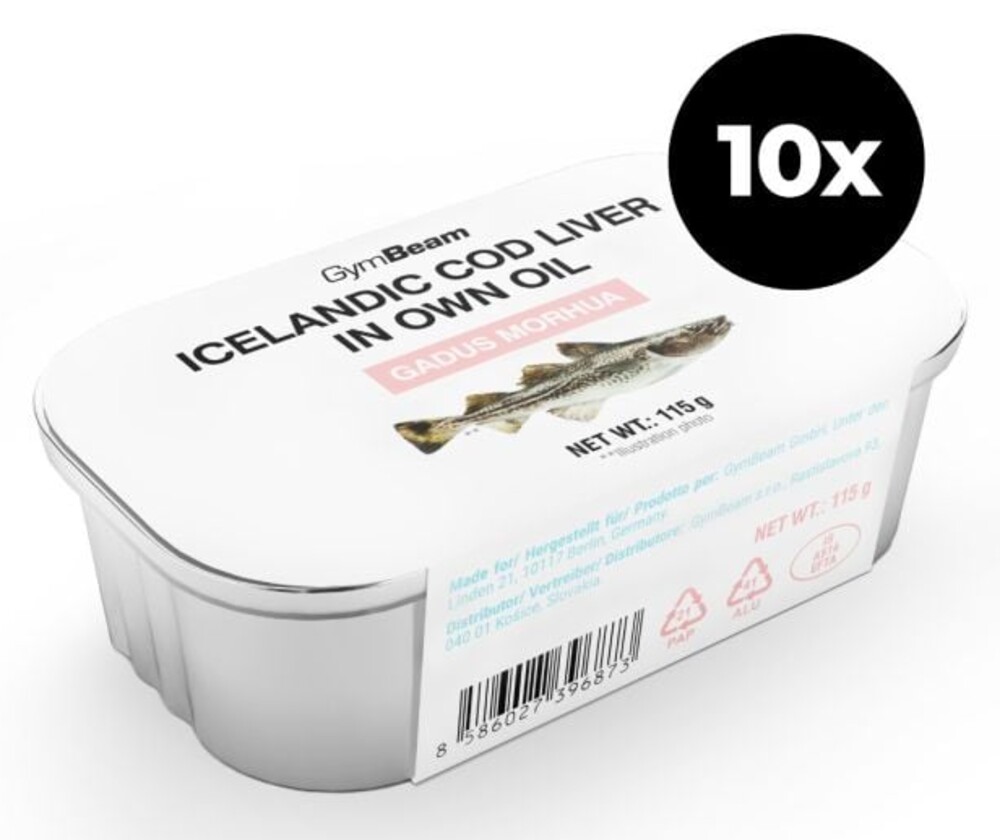 Islandská tresčí játra ve vlastním oleji 10 x 115 g