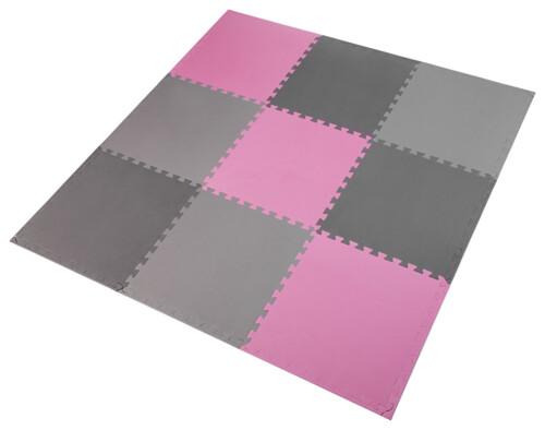 Ochranná puzzle podložka MP10 ružovo-šedá