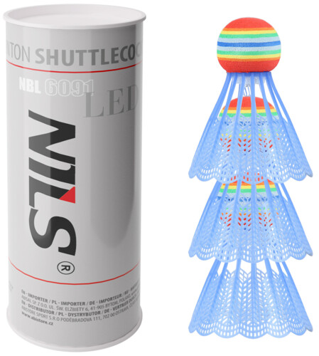Badmintonové loptičky NBL6091 s LED 3 ks
