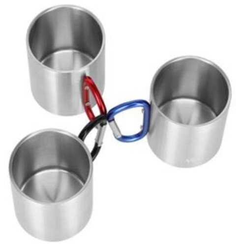 Kempingový hrnek NILS Camp NC17110 s karabinou 300ml modrý
