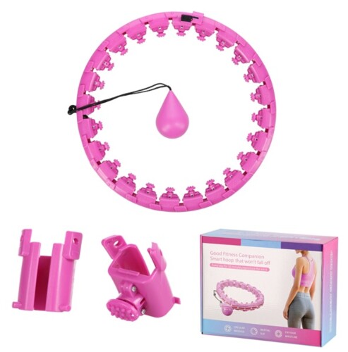Masážna hula hoop FH01 so závažím fialová