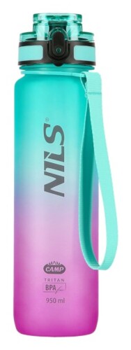 Tritanová láhev na pití NILS Camp NCD04 950 ml zeleno-růžová