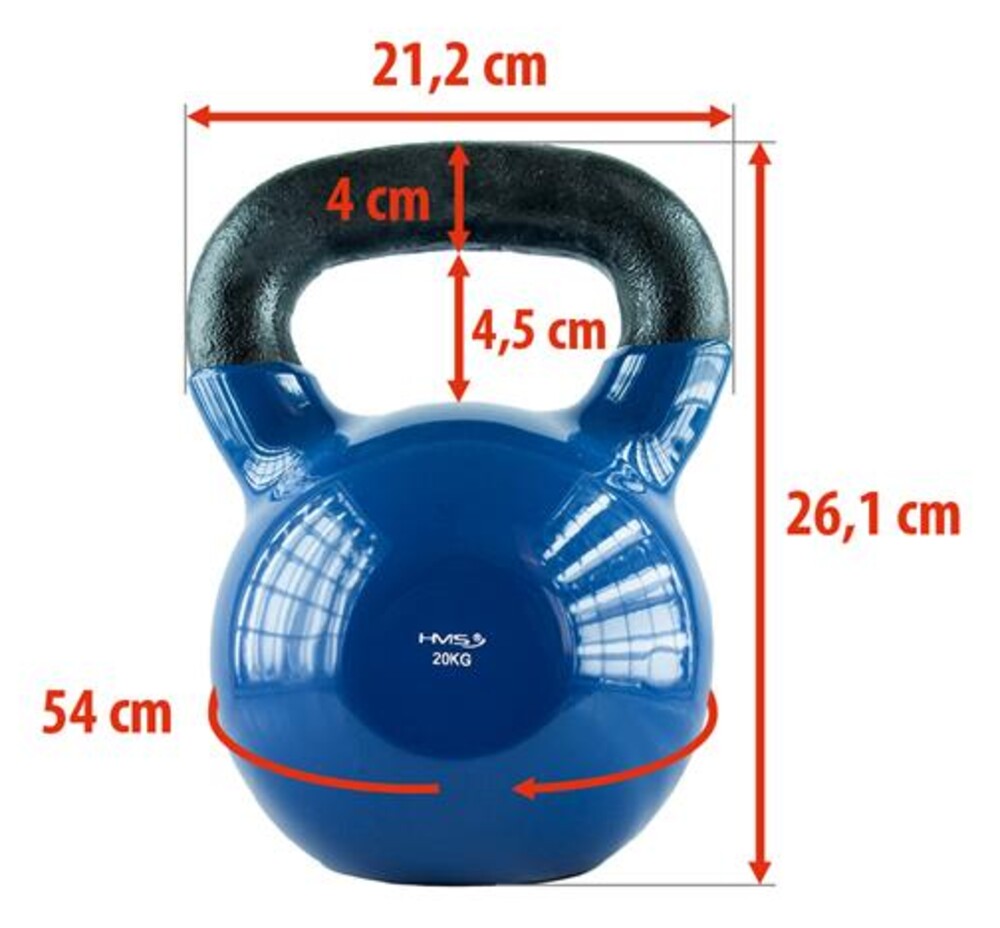 KN 20 KG KETTLEBELL POKRYTÝ VINYLOM 
