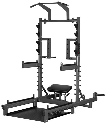 Multifunkční stojan s platformou pro zvedání činek a Hip Thrust SMP01