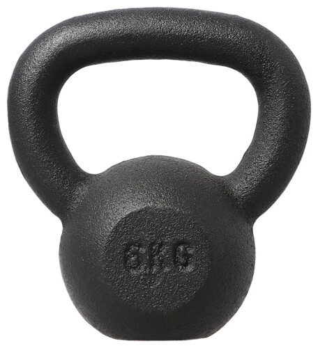 Liatinový kettlebell KZG06 6 kg, čierny