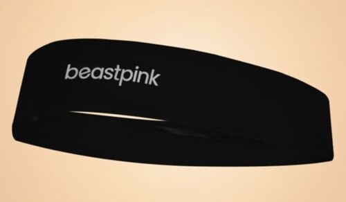 Sportovní čelenka Black - BeastPink 