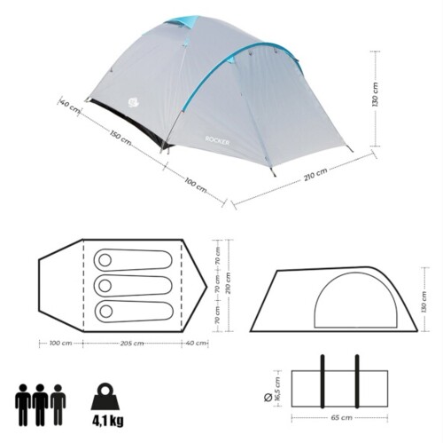 Turistický stan NILS Camp NC6013 Rocker