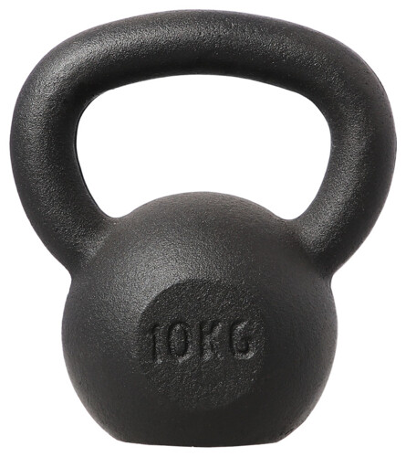 Liatinový kettlebell KZG10 10 kg, čierny