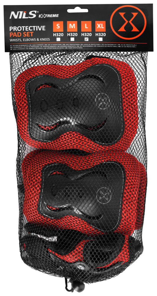 Souprava chráničů NILS Extreme H320 červená