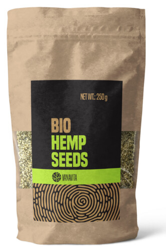 BIO Konopná semínka - loupaná - VanaVita 250 g