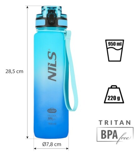 Tritanová láhev na pití NILS Camp NCD04 950 ml modrá
