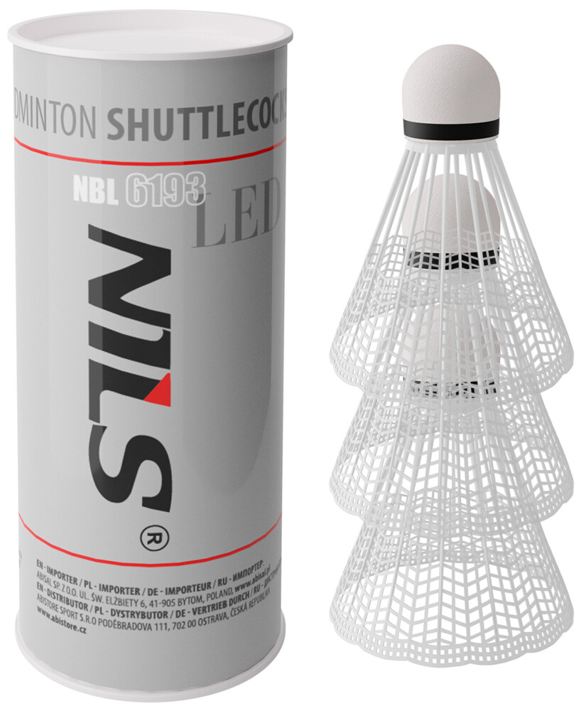 Badmintonové loptičky NBL6193 s LED 3 ks