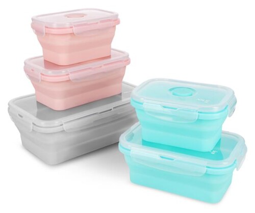 Skládací svačinový box NILS Camp NC4105 500ml mátový