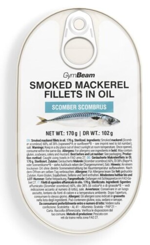 Filety z uzené makrely v oleji 170 g
