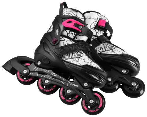 Kolečkové brusle 4v1 NILS Extreme NH10907 TINTY růžové