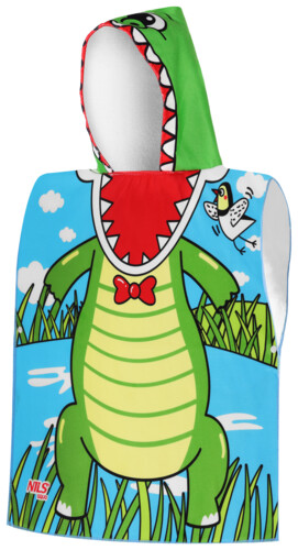 Ručník - pončo z mikrovlákna NILS aqua NAR20 Crocodile