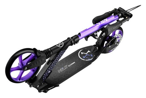 Koloběžka NILS Extreme HM124T s kotoučovou brzdou fialová