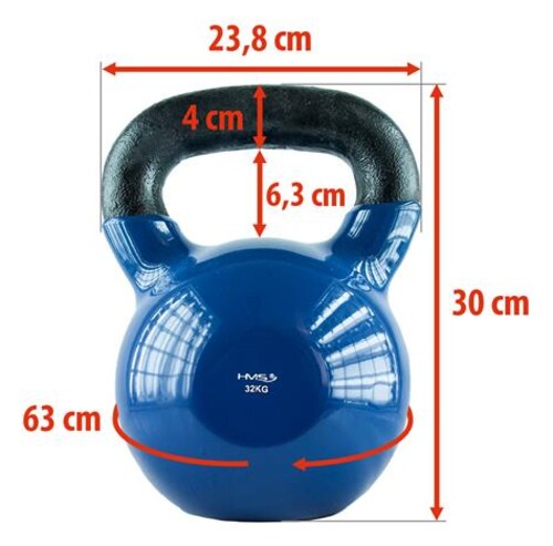 KN 32 KG KETTLEBELL POKRYTÝ VINYLOM 
