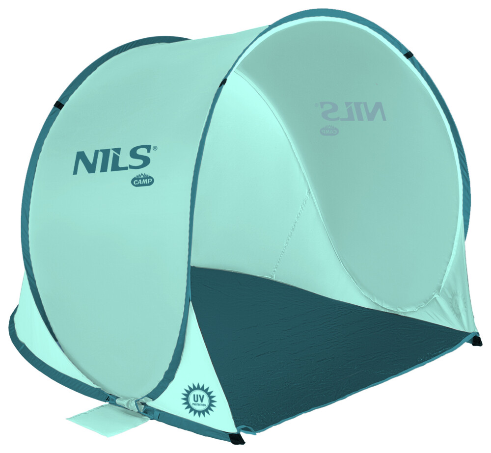 Samorozkladací plážový stan NILS Camp NC3173 mätový