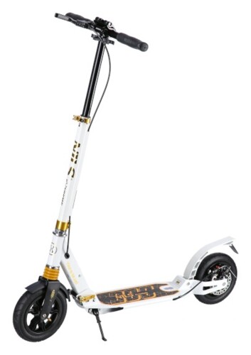 Skladacia kolobežka NILS Extreme HM209T bielo-zlatá