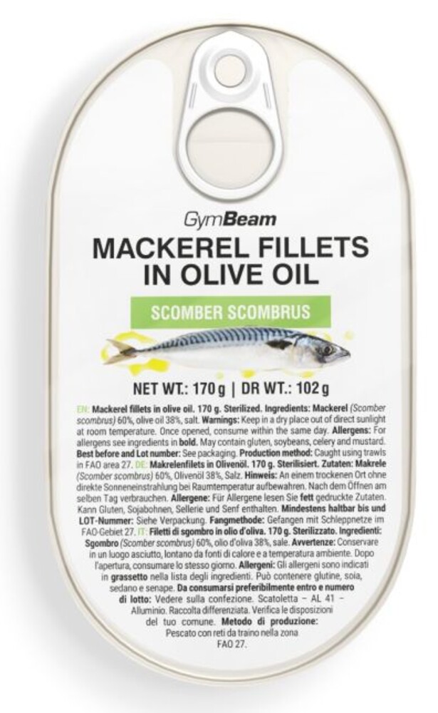 Filety z makrely v olivovém oleji 170 g