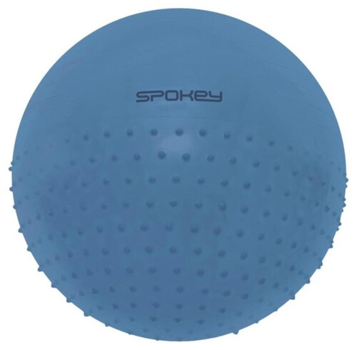 HALF FIT Gymnastický míč 2v1 masážní, 75 cm včetně pumpičky, modrý