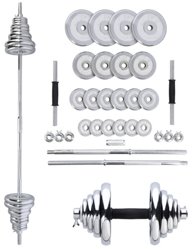 Činkový set v kufri STC50 2x25 kg, chróm