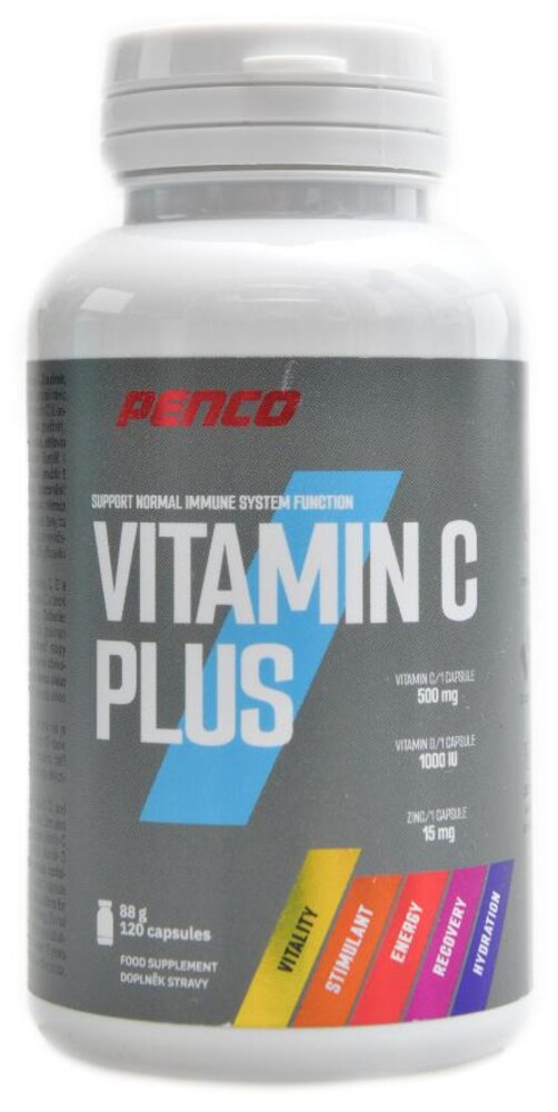 Vitamín C plus + vitamin D3 + zinc 120 kapslí