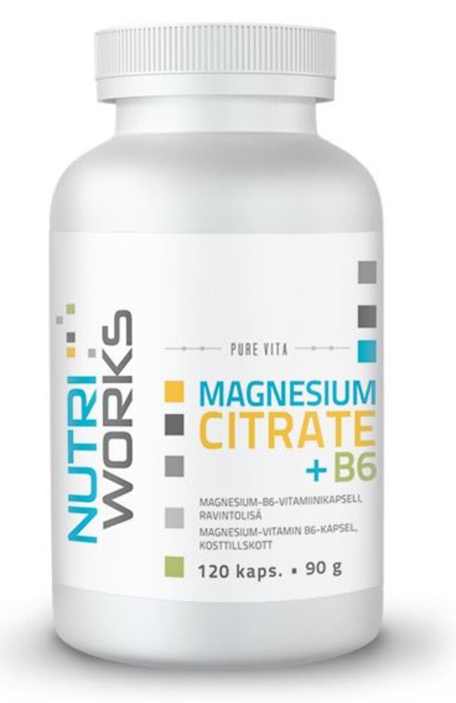 Magnesium Citrate + B6 120 kapslí