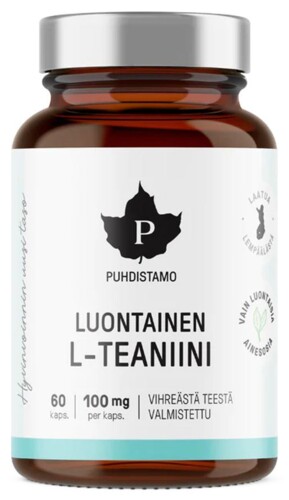 L-Theanine Natural 60 kapslí (Luontainen L-Teaniini)
