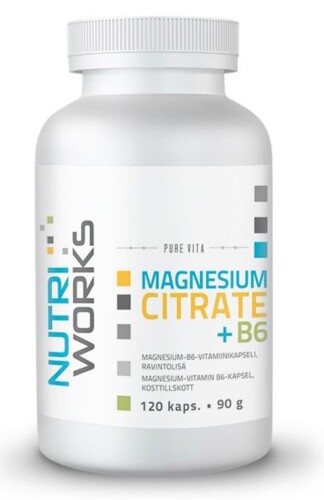 Magnesium Citrate + B6 120 kapslí