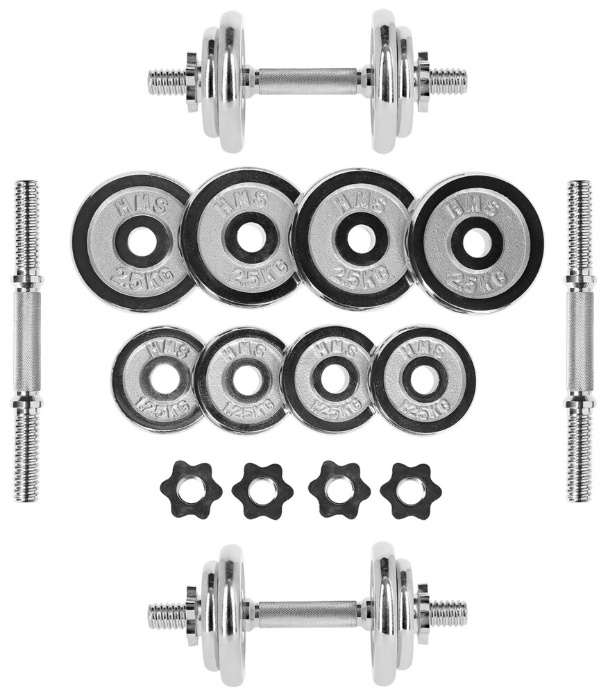 Činkový set v kufri STC-20, chrómovaný, 20 kg