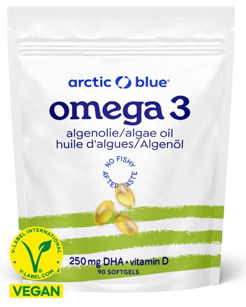Vegan Omega 3 Algae 90 kapslí (250mg DHA and Vitamin D 400IU)