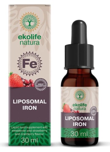 Liposomal Iron 30ml jahoda brusinka