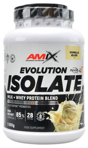 Evolution isolate milk + whey protein blend 1000 g
