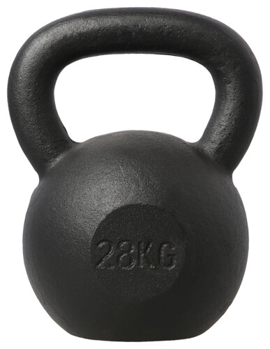 Liatinový kettlebell KZG28 28 kg, čierny