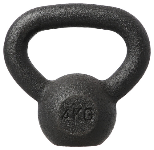 Liatinový kettlebell KZG04 4 kg, čierny