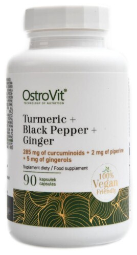 Turmeric + Black peper + Ginger 90 kapslí