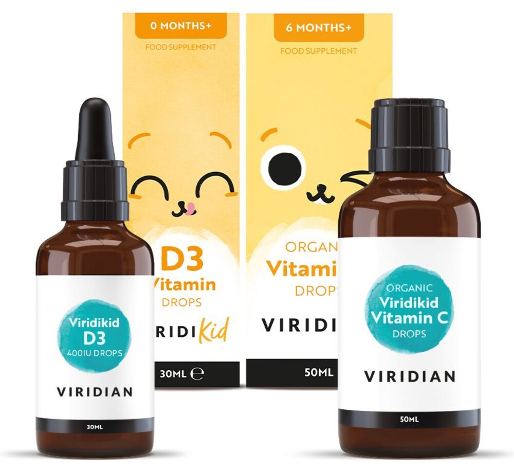 1. Balíček Viridikid (Vitamin C 50ml + Vitamin D 30ml)