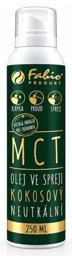 Olej ve spreji MCT kokosový neutrální 250 ml