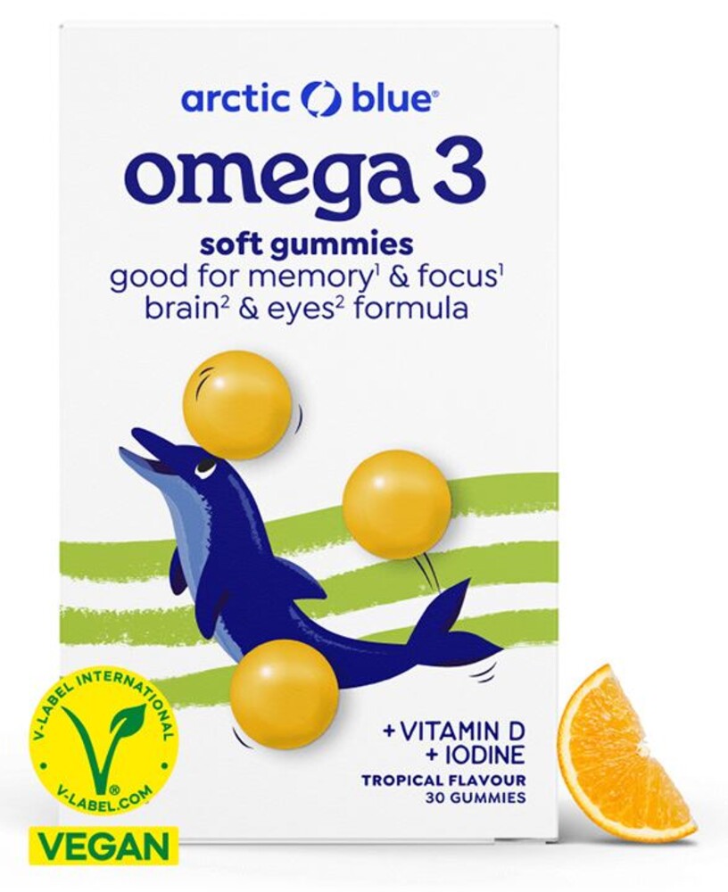 Kids Vegan Omega 3 30 gummies (250mg DHA and Vitamin D 200IU)