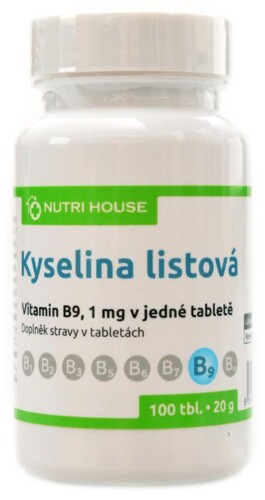 Vitamín B9 kyselina listová Folacin 100tablet