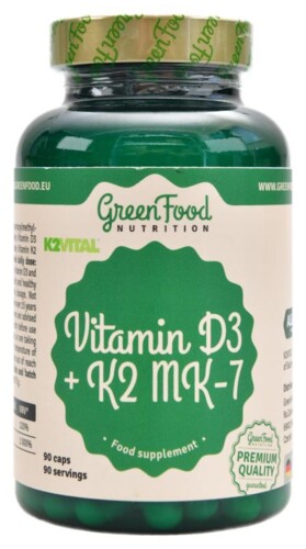 Vitamín D3 + K2 MK-7 90 kapslí