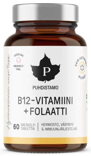 Vitamin B12 Folate 60 pastilek malina (Vitamín B12 s folátem Quatrefolic®)