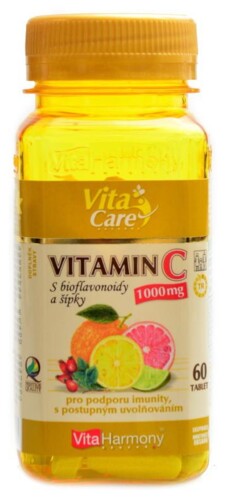 Vitamín C 1000mg s bioflavonoidy a šípky 60 tbl s postupným uvolňováním